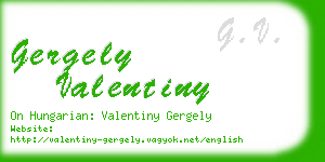 gergely valentiny business card